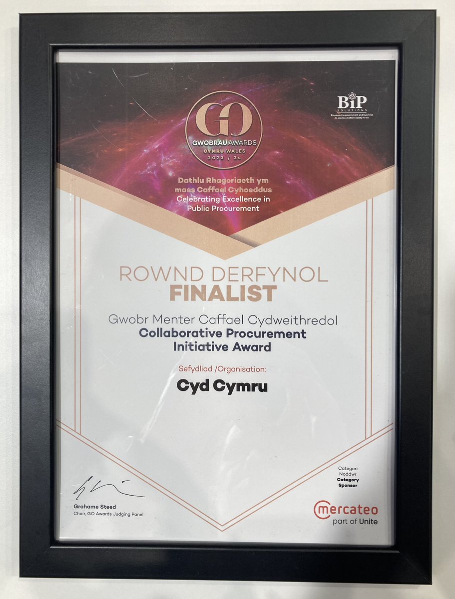 As @ProcurexLive Wales 2023 draws to an end it’s great to see @CydCymru @curshawteam and @PeragoWales being nominated and shortlisted for the GO Awards ‘Collaborative Procurement Initiative Award’.