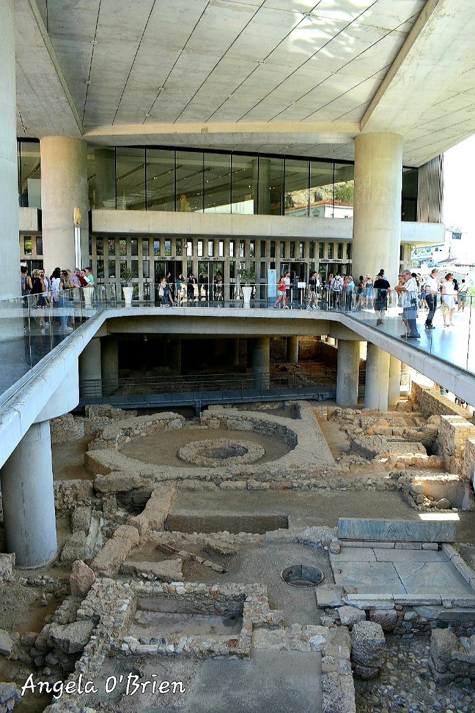 GrecianGirly's tweet photo. 🏛 The old &amp; the new! The entrance to the Acropolis Museum, Athens, Greece. 📷 My own. https://t.co/R5yrTIasFw