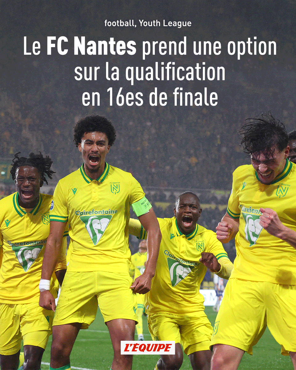 lequipe's tweet photo. 12 450 spectateurs ont assisté mercredi à la victoire de Nantes en Youth League contre Helsinki (1-0) >https://t.co/knekkyjSux https://t.co/tOhpTnHGi8