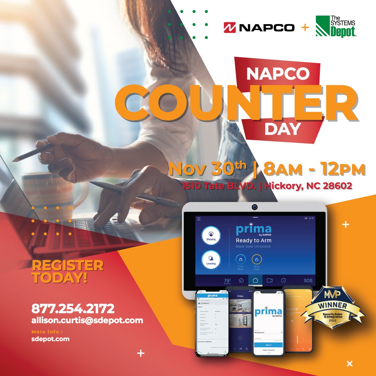 TheSystemsDepot's tweet image. 🎉🎉COUNTER DAY WITH NAPCO🎉🎉

Join us for counter day with Napco in Hickory from 8:00am - 12:00pm! Jim Pless will be here in person to answer questions, talk tech and much more! Don&apos;t miss out on this opportunity!

#counterday #napco #napcosecurity #accesscontrol #intrusion