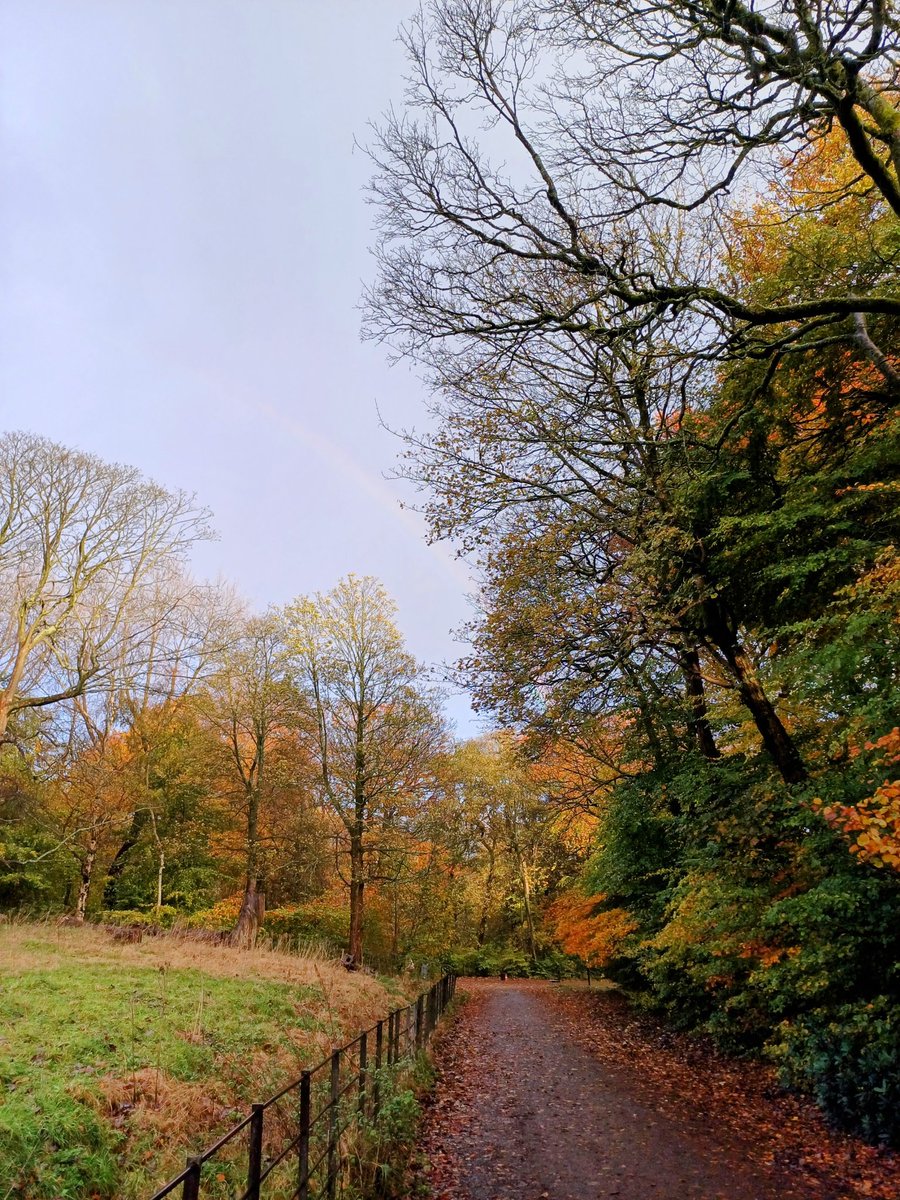 SaulMearns's tweet photo. Love the colours of this season 🍂 also got drenched walking through #Heatonpark you can just about see the faint 🌈's @parks_great https://t.co/6KX2AYMHpx