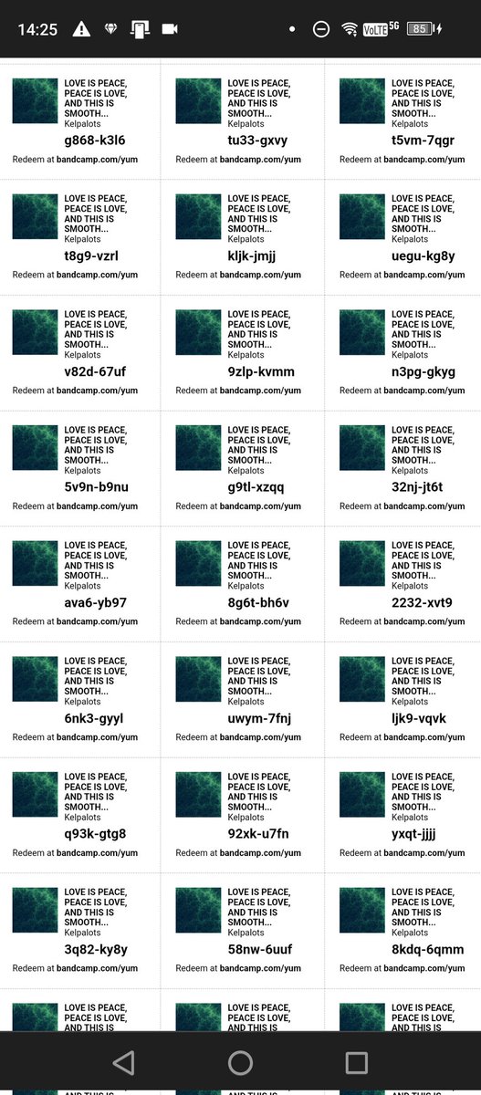 KelpalotsNet's tweet photo. https://t.co/FDWgI4PLtY
#bandcamp #Covid #HospitalsAreNotTargets #RocketLeague #music #free #kelpalots #techance #techno #trance #ambient #instrumental #kelpalot #outage #news #musicnews get your favorite album on Bandcamp with these codes. https://t.co/nz1Iw3xHOQ