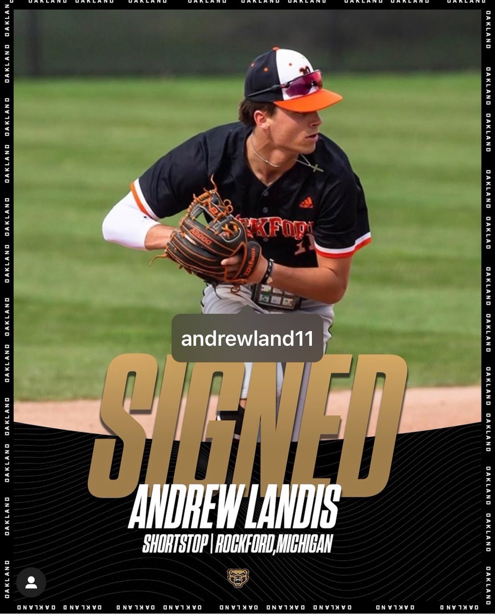 Official Rockford Baseball (@officialrockfo1) on Twitter photo Congrats to Rockford High Schoolโs Andrew Landis on signing with Oakland University. <a href="/RockfordAD/">Rockford Athletics</a> Congrats to Rockford High Schoolโs Andrew Landis on signing with Oakland University. <a href="/RockfordAD/">Rockford Athletics</a>