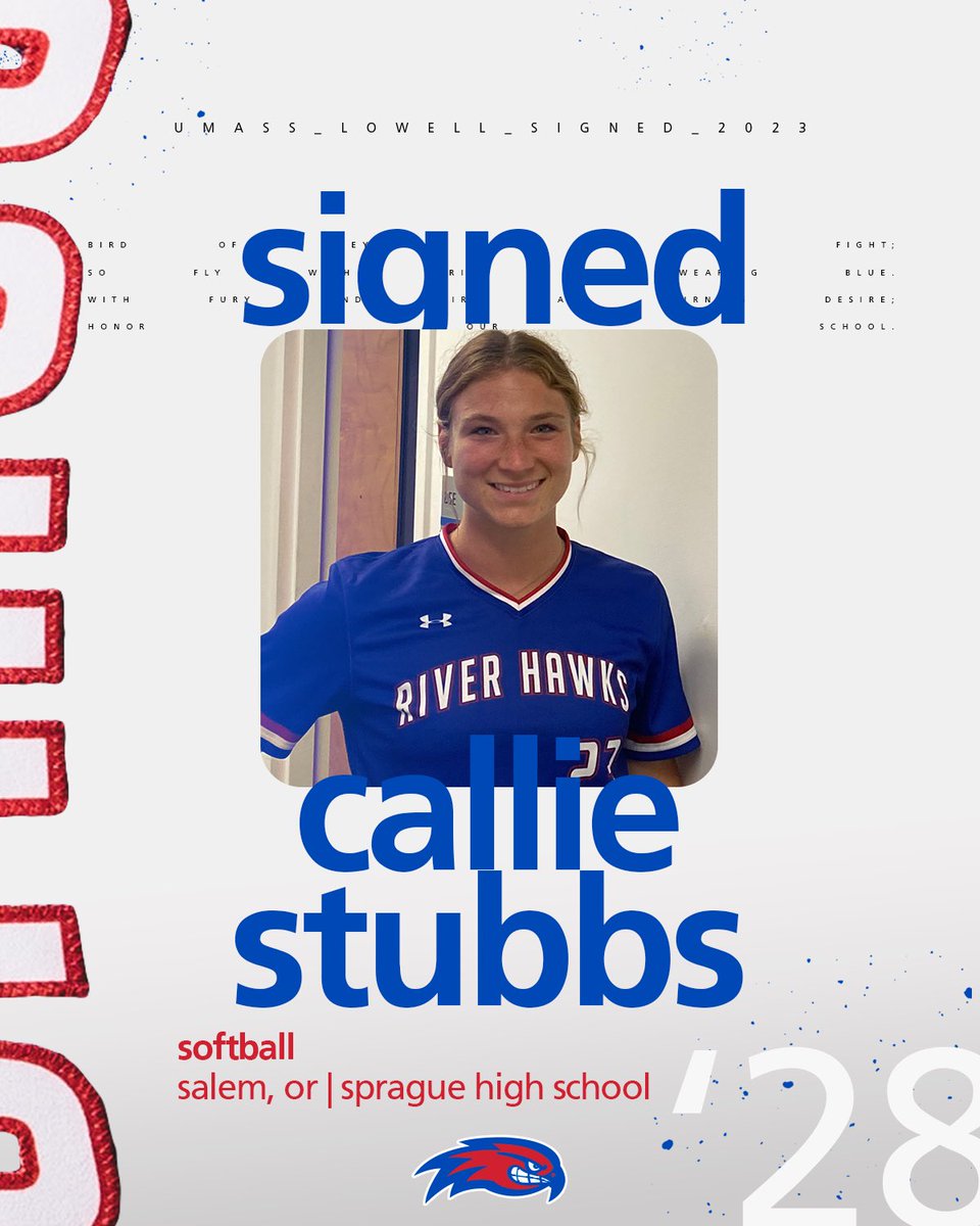 Big welcome to <a href="/CallieStubbs20/">Callie Stubbs</a> our newest River Hawk! #LeaveYourMark #NSD #MillCity