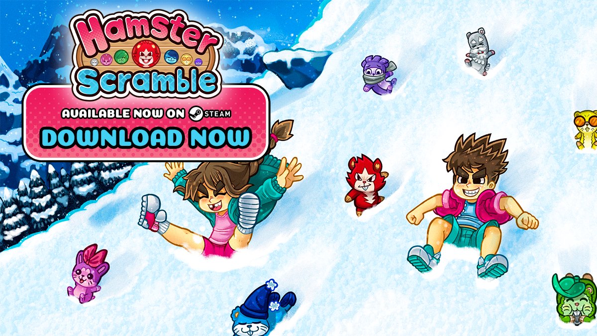 ✨📣The moment you've been waiting for is finally here! #HamsterScramble is Available Now on Steam.

🎮 Join the twins, Kaden and Quinn, and their adorable hamster friends on an unforgettable journey.🐹   

 #Gamerelease #IndieGame #GameDev