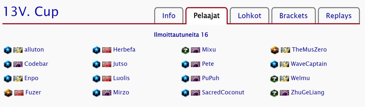 StarCraft 2 Finland (@starcraft2fi) on Twitter photo Viimeiset karsintapaikat nappasivat SacredCoconut ja <a href="/sc2Herbefa/">Teemu Mustonen</a>! Onneksi olkoon! Pääturnauksen lohkovaihe alkaa maanantaina klo 19, ja pelit jatkuu kaksi viikkoa! #hype #esportsfi #sc2fi #13vcup Viimeiset karsintapaikat nappasivat SacredCoconut ja <a href="/sc2Herbefa/">Teemu Mustonen</a>! Onneksi olkoon! Pääturnauksen lohkovaihe alkaa maanantaina klo 19, ja pelit jatkuu kaksi viikkoa! #hype #esportsfi #sc2fi #13vcup