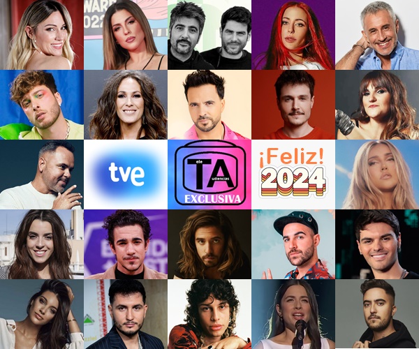 teleaudiencias's tweet photo. ¡¡EXCLUSIVA!! Desvelamos los artistas que participarán en '¡Feliz 2024!', el especial musical de Nochevieja de TVE. Vicco, Ana Guerra, Malú, Estopa, Ana Mena, Abraham Mateo, Beret y Edurne, entre otros... https://t.co/2RXXFDV9Fw https://t.co/7AFrA8eV0z