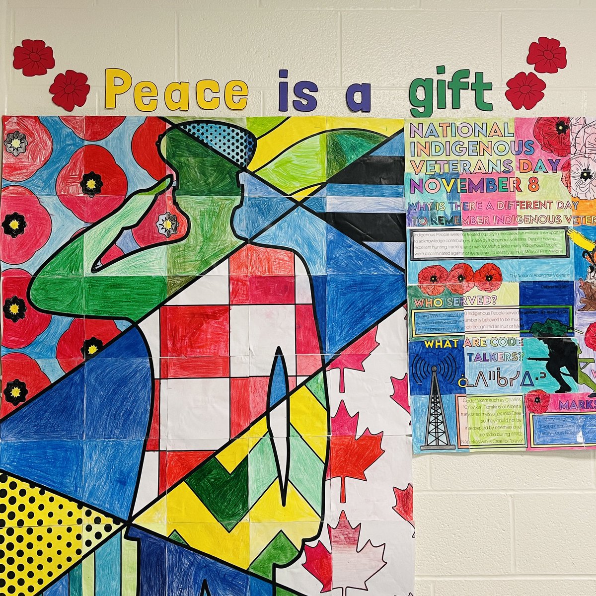 msferrinho's tweet photo. Peace is a gift that is given to us by strangers ❤️🕊️☮️ On November 8th we celebrate the Indigenous lives who fought for our freedoms, without any recognition. 🪶@StAnselmTCDSB https://t.co/VZLiHNQNfp