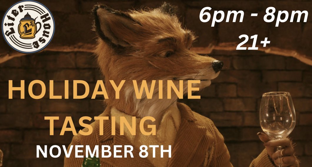 Tonight we have a free to everyone wine event. If you’re into tasting some wines, $10 will get you 10 samples. 

Prices you can’t find anywhere with an amazing array of whites and reds