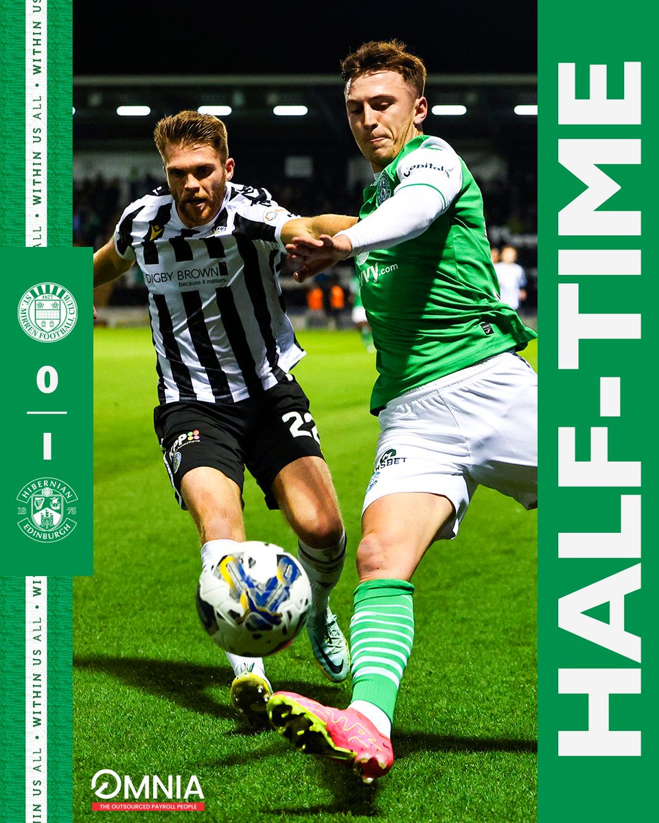 HibernianFC's tweet photo. Josh Campbell's brilliant finish gives us the lead at the break 🥬 https://t.co/TSj9Y0Fn6d
