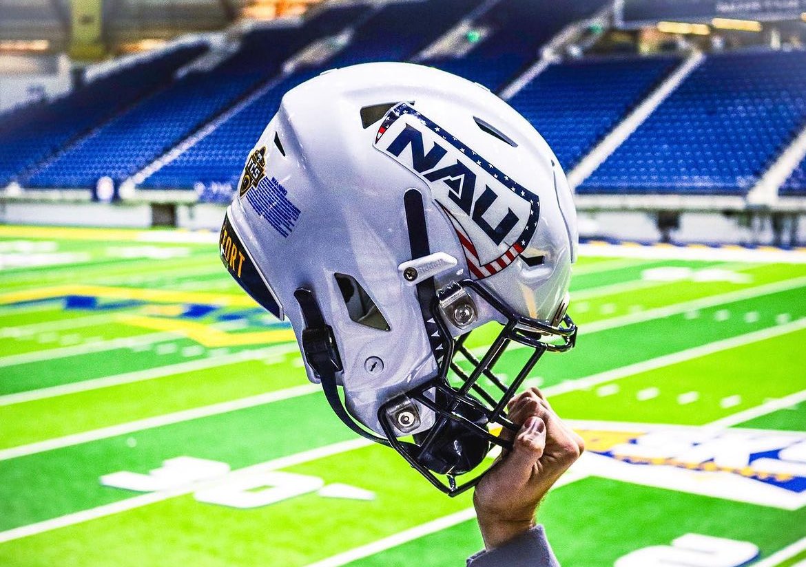 UNISWAG's tweet photo. The lids for @NAU_Football 

#uniswag https://t.co/3jibdfqmoa