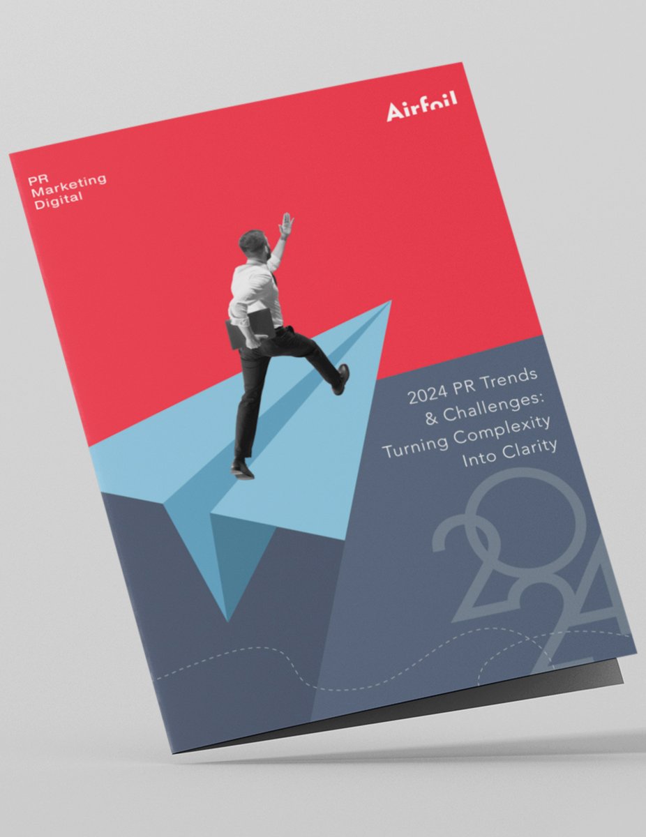 Airfoil’s new eGuide explores best practices for navigating communications challenges and opportunities your brand will face in 2024, from polarizing social issues, to evolving technology, to an increasingly complex media landscape. Download for free here: bit.ly/3QDBAvM