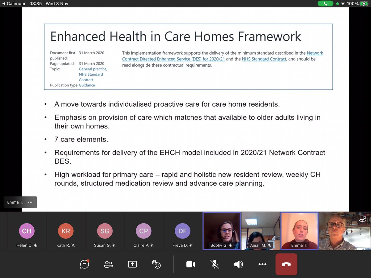 CoxonGeorge's tweet photo. Really impressive online presentation of the North Bristol #carehome interface project today #outreach #EHiCH #Palliativecare  these wkly sessions are excellent &amp; varied.  Well done #drSophyGretton. @saskie_dorman @Becbaines @EmmaSelf7 @NicolajKendall @clo_place @drkathrynmannix https://t.co/RahSlBTRl3