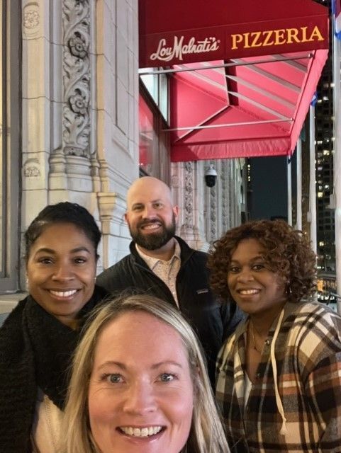 Last week, a group from our department consisting of Stacy Wade, M.D., Tekuila Carter, M.D., Prentiss Lawson, M.D., Amber Blount and Department Chair Dan E. Berkowitz, M.D., made a trip to Chicago for the 2023 annual #SAAAPM meeting.