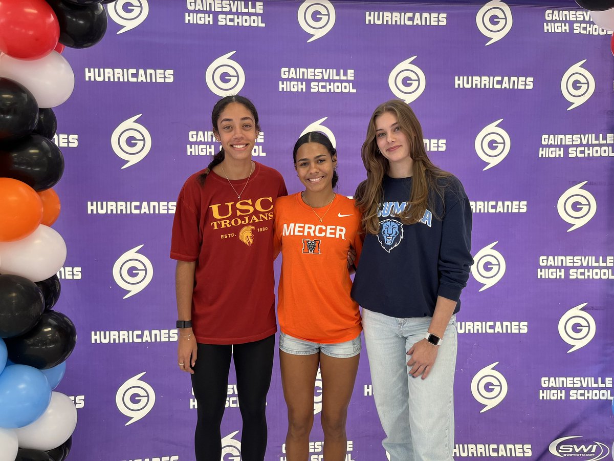 Noah_ram1's tweet photo. This afternoon, at Gainesville High, three Cane volleyball players (Brooklyn Tealer, Meme Davis, and Charlotte Gravlee) will continue their athletic careers at Southern Cal, Mercer and Columbia

Follow to see the three sign on the dotted line! @HighGainesville @GHSHurricanes https://t.co/teItzye32o