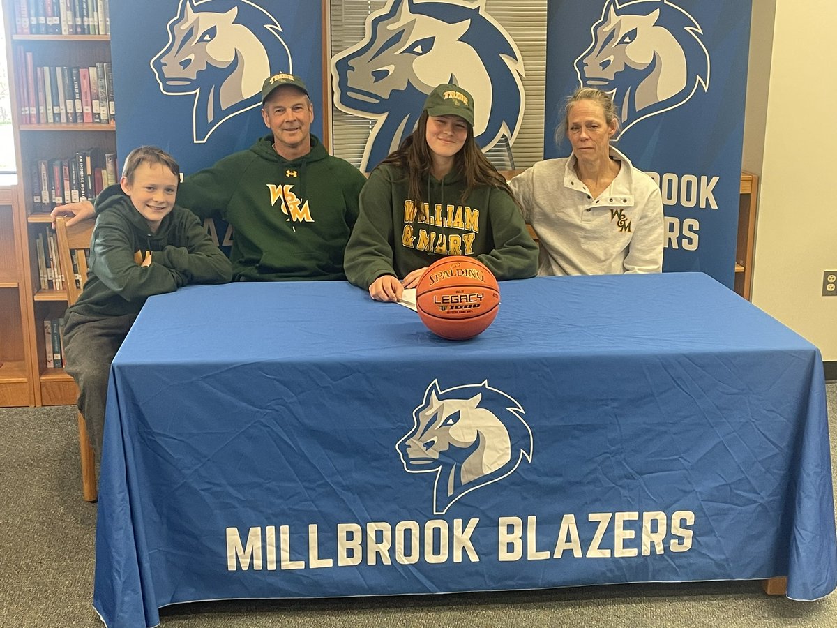 Athletics_MCSD's tweet photo. Natalie Fox signs her NLI to play Division 1 women’s basketball at The College of William and Mary on a full scholarship. Congratulations Natalie!
Go Blazers! https://t.co/z6D6xADXUL
