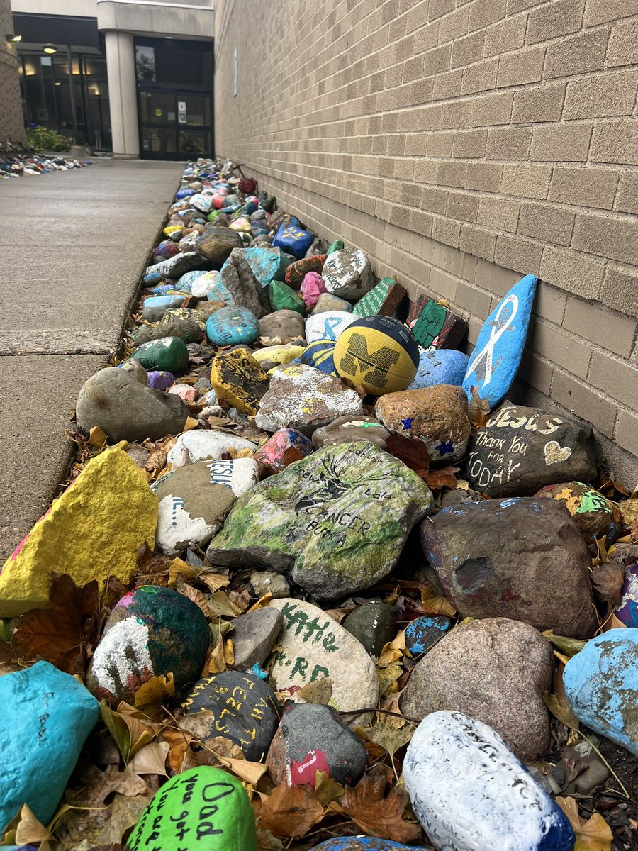 What a beautiful view of our patient rock garden at the @UMichRadOnc clinic!