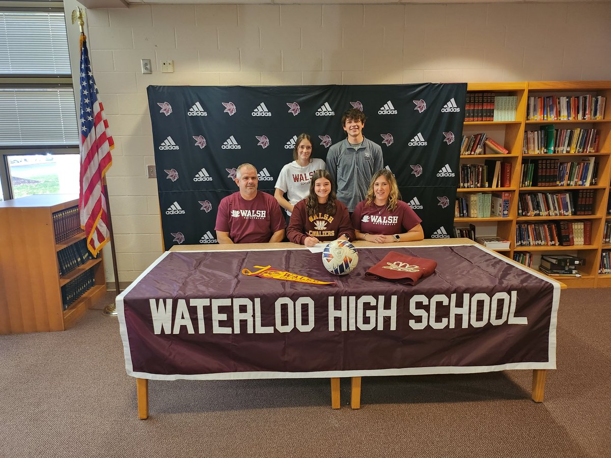 vikes_soccer's tweet photo. 🚨🚨Signing Day Alert🚨🚨
The start of a new chapter. Kaira English signed today to further her soccer career at Walsh University! Congrats Kaira! #nextchapter #impactplayer #vikingpride #cavalierssoccer @WaterlooAth https://t.co/sKE6IX7ldL