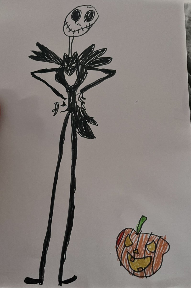 I may be biased, but my six year olds drawings are brilliant! She loves the nightmare before Christmas @TimBurtonArt