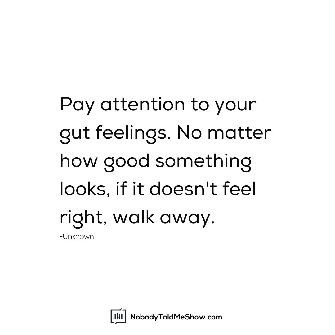 nobodytoldmepod's tweet image. Trust that inner nudge telling you what&apos;s not quite visible to the eye. If it doesn&apos;t resonate within, it&apos;s okay to step back and choose a different path. 🍃💡 #selfawareness #mindfulchoices #intuitiveguidance #gutfeelings #makeconsciouschoices #personaljudgment #innerguidance