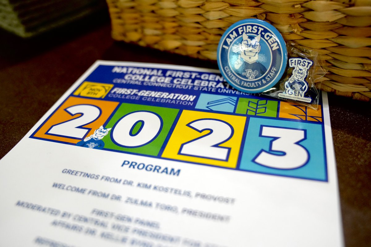 CCSU's tweet image. Spirits were high during an array of events on Stanley Street, as the campus community celebrated national First-Generation College Day! #CCSU is committed to continuing to address barriers that prohibit first generation student success💙

#firstgenerationstudent #wearecentral