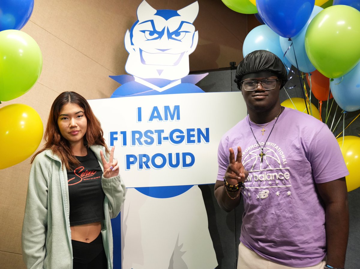 CCSU's tweet image. Spirits were high during an array of events on Stanley Street, as the campus community celebrated national First-Generation College Day! #CCSU is committed to continuing to address barriers that prohibit first generation student success💙

#firstgenerationstudent #wearecentral