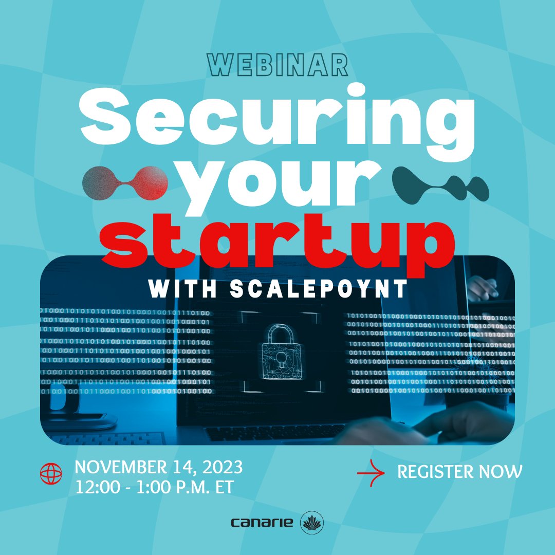 Keeping your startup secure just got easier! Join us for a webinar on November 14 with Steve Henry, Founder & CEO of ScalePoynt, to learn how your organization can develop and implement a top-to-bottom security program: bit.ly/3FSr1jc