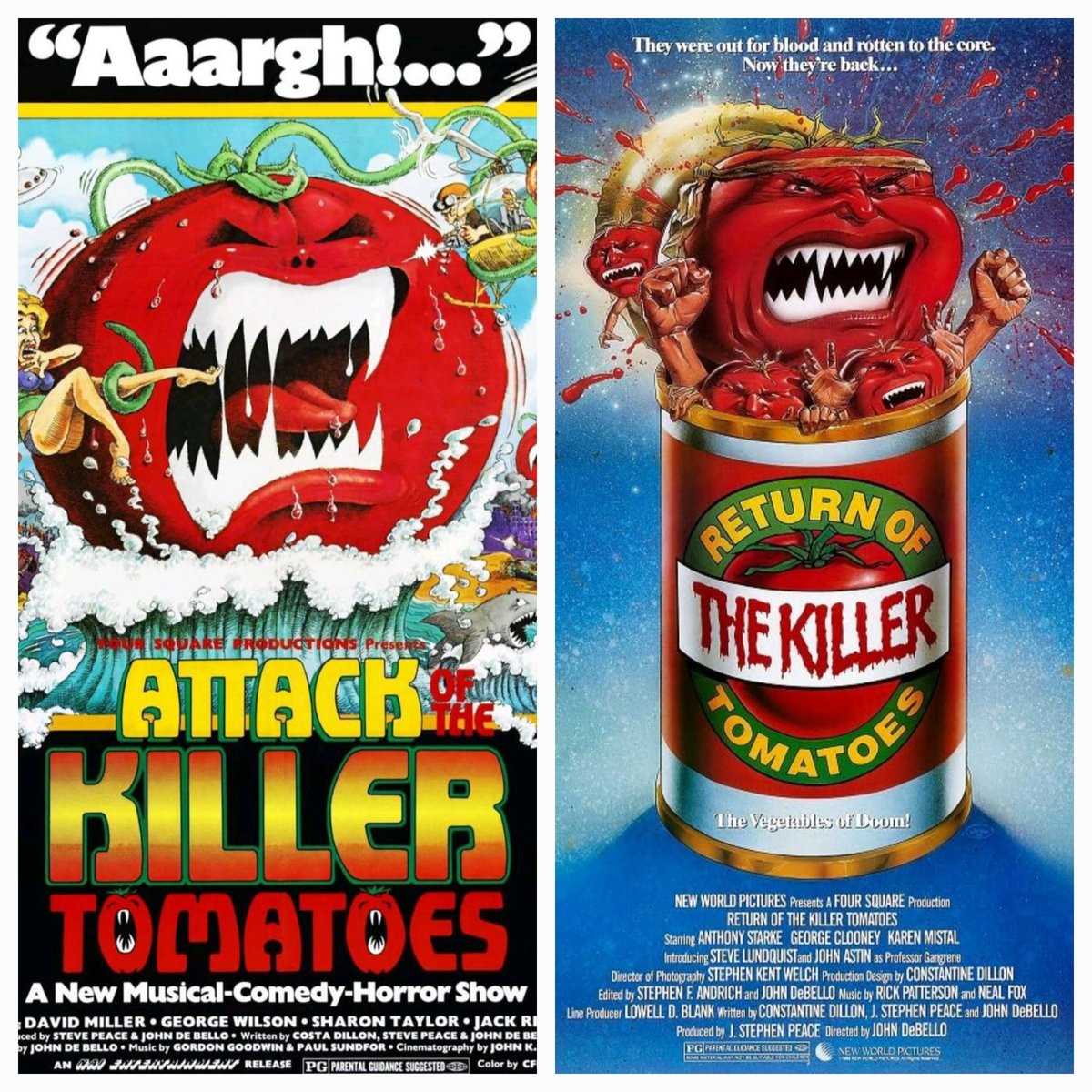 astigma82's tweet photo. Doing a back-to-back viewing of these two movies followed by the episodes of @GOREpodcast and @filmsack that discuss them ๐๐ผ๐ง #AttackOfTheKillerTomatoes #ReturnOfTheKillerTomatoes #GOREPodcast #FilmSack #LoveTheseHosts #LoveThesePodcasts https://t.co/gqNcSSfkTy