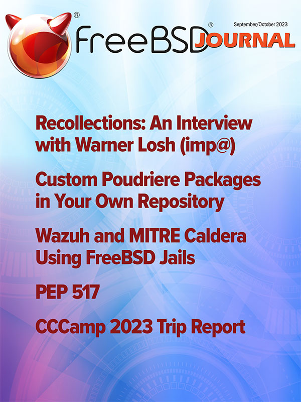 The September/October 2023 issue of the #FreeBSD Journal is here! This issue is all about Ports and Packages. Articles are now available in both HTML and PDF. Best of all? It's Free! freebsdfoundation.org/past-issues/13…