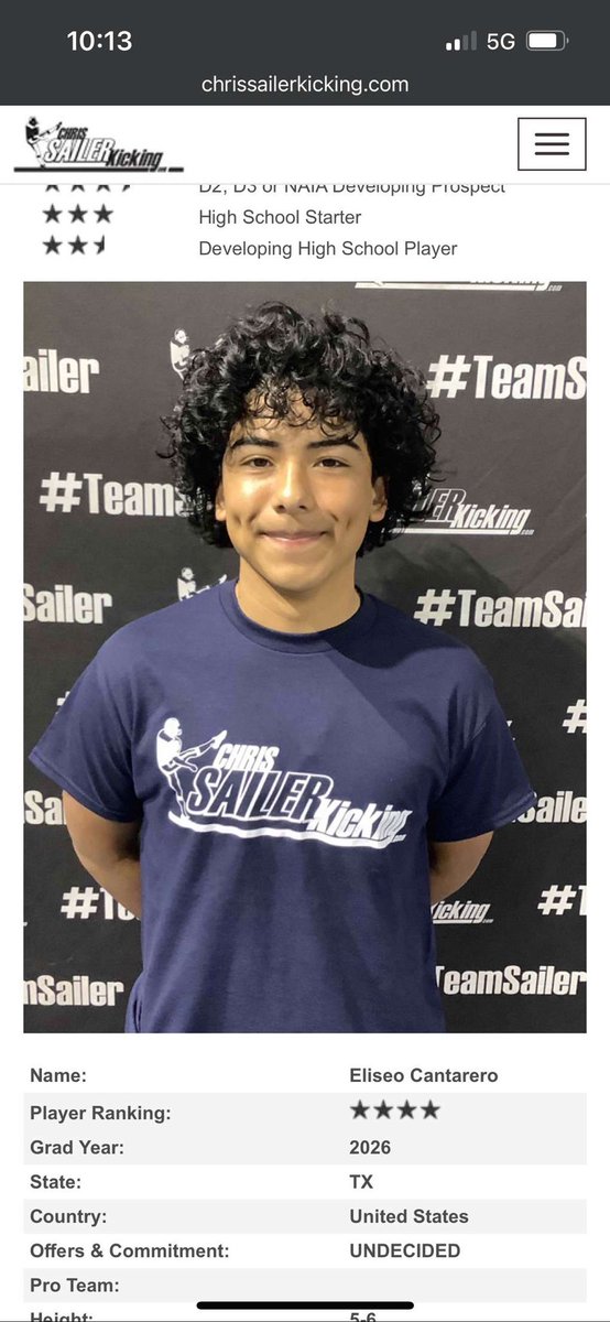 Eliseocantarer0's tweet photo. Blessed to be ranked a 4⭐️ kicker after my first CSK camp!!! 
@Chris_Sailer @WildkatFootball @CoachJakeHoward @CoachTMiller18 @CoachChadJ @MattMcRobert_ @McRobertKicking https://t.co/y455xqHpSY