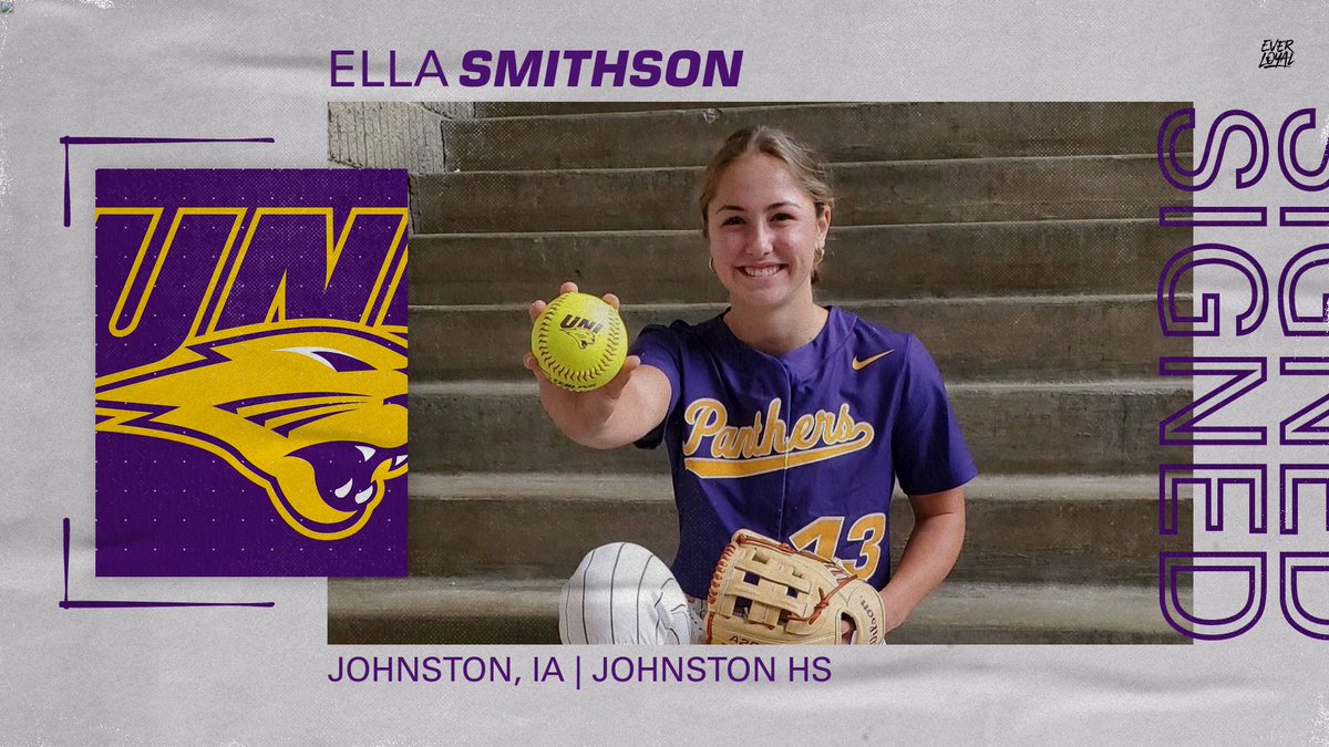 Kicking off National Signing Day with a 𝗙𝗔𝗠𝗜𝗟𝗜𝗔𝗥 𝗡𝗔𝗠𝗘

Welcome Ella Smithson to the UNI softball family! 📝 

#EverLoyal #1UNI
