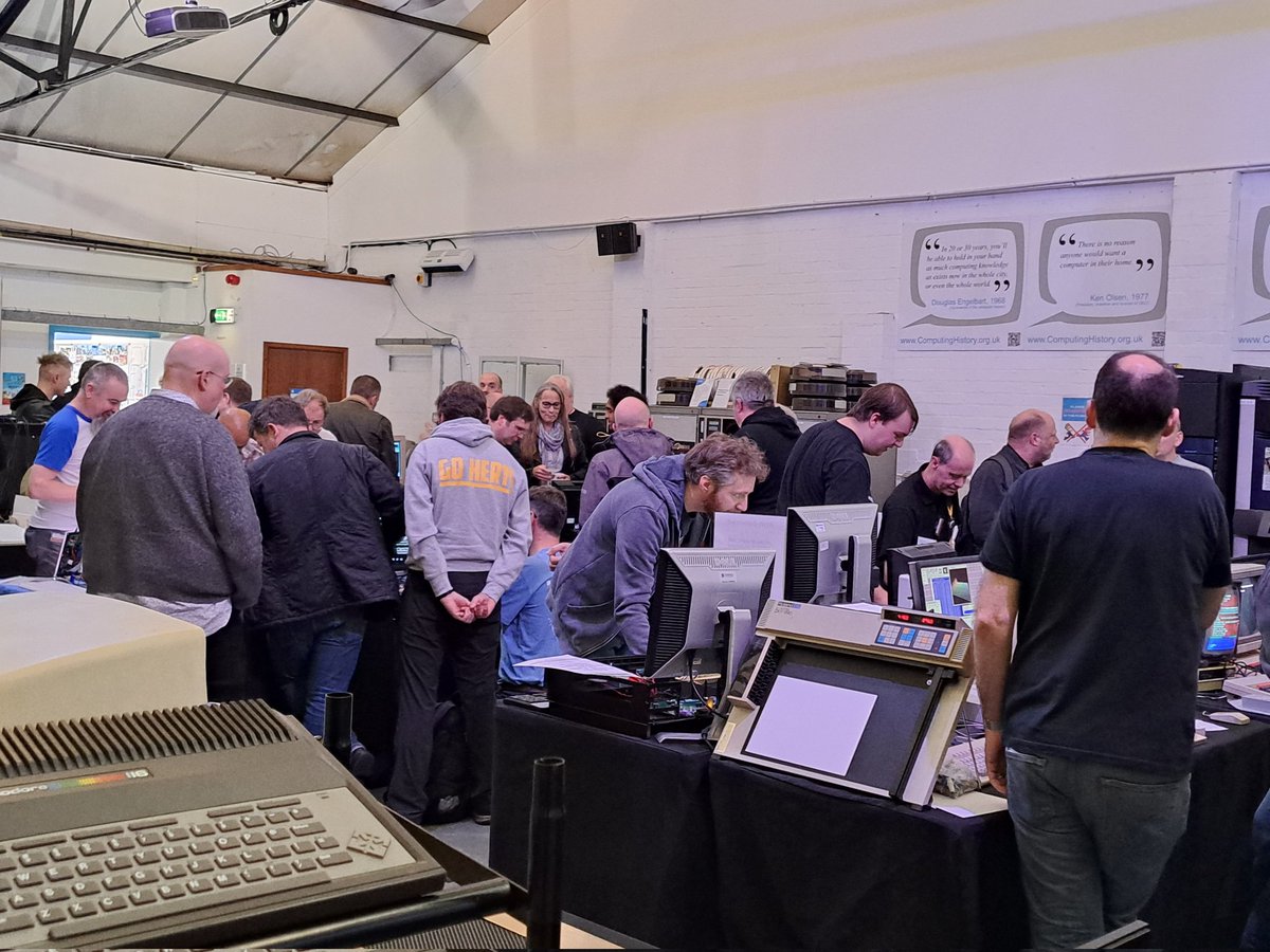 computermuseum's tweet image. It was a great pleasure again to host this year&apos;s retrofest. A huge thank you to @HereBeDragons3 for organising and all the exhibitors for giving up their time to bring their special machines for our huge crowds to enjoy :)