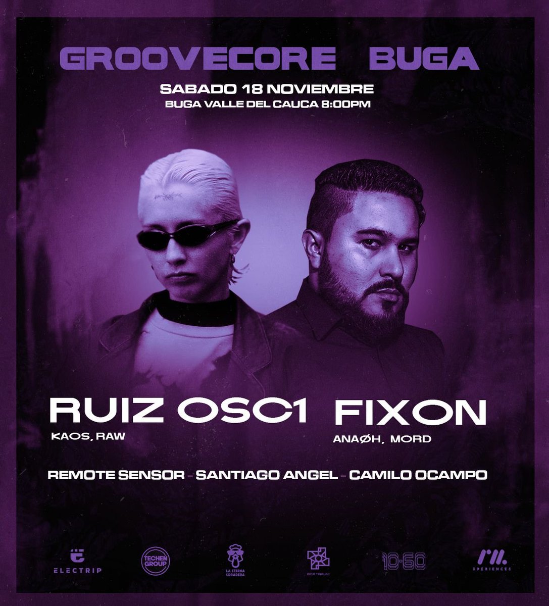 LaRevolucionlle's tweet photo. #BugaValle En la recta final del año, regresamos a la ciudad señora 💃 esa que siempre se ha caracterizado por la intensidad de sus ravers en la pista de baile 🥵 sean todos bienvenidos al 🤸 GROOVECORE BUGA 🥁 próximo sábado 18 de noviembre con grandes invitados especiales 🌎 https://t.co/ZJY33V4ABI