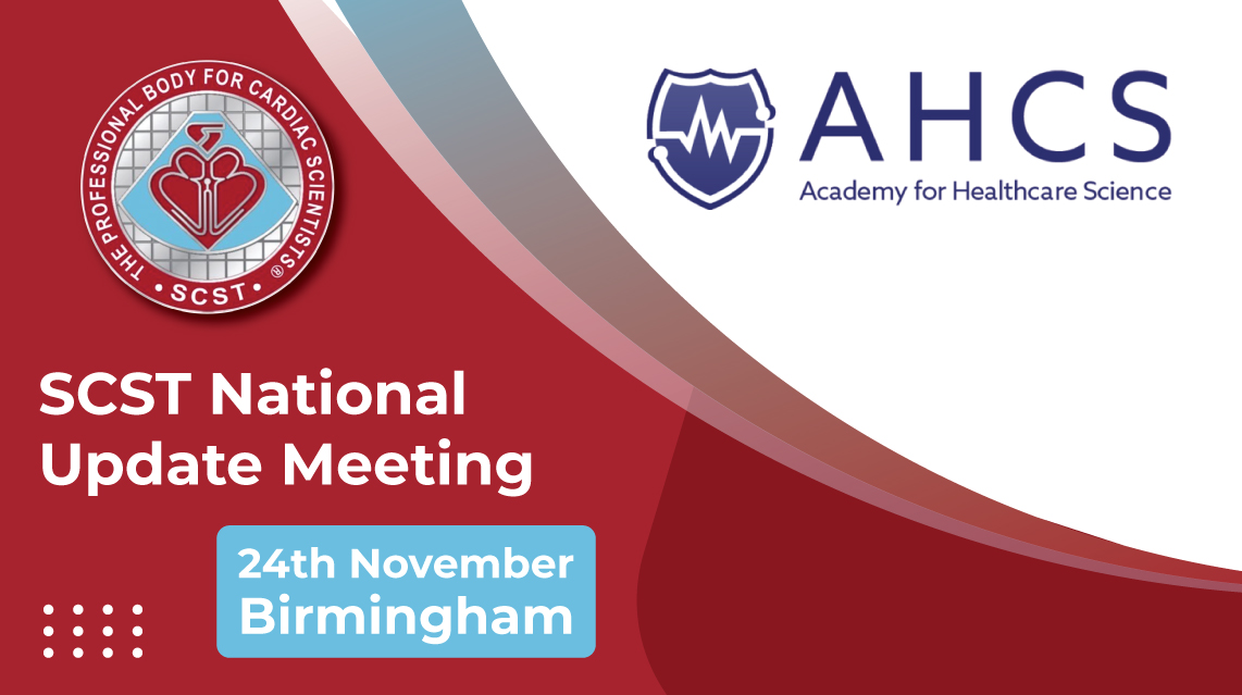 SCSTcouncil's tweet photo. Delighted to have @ahcsuk supporting the SCST National Update Meeting on 24th Nov in B’ham. AHCS is the overarching body for Healthcare Science.
Get your ticket here 👉 https://t.co/16Cvw2Sgoh
#AHCS #SCSTNUM2023 #cardiacphysiolgists #clinicalscientists https://t.co/JHbyHlLWPx