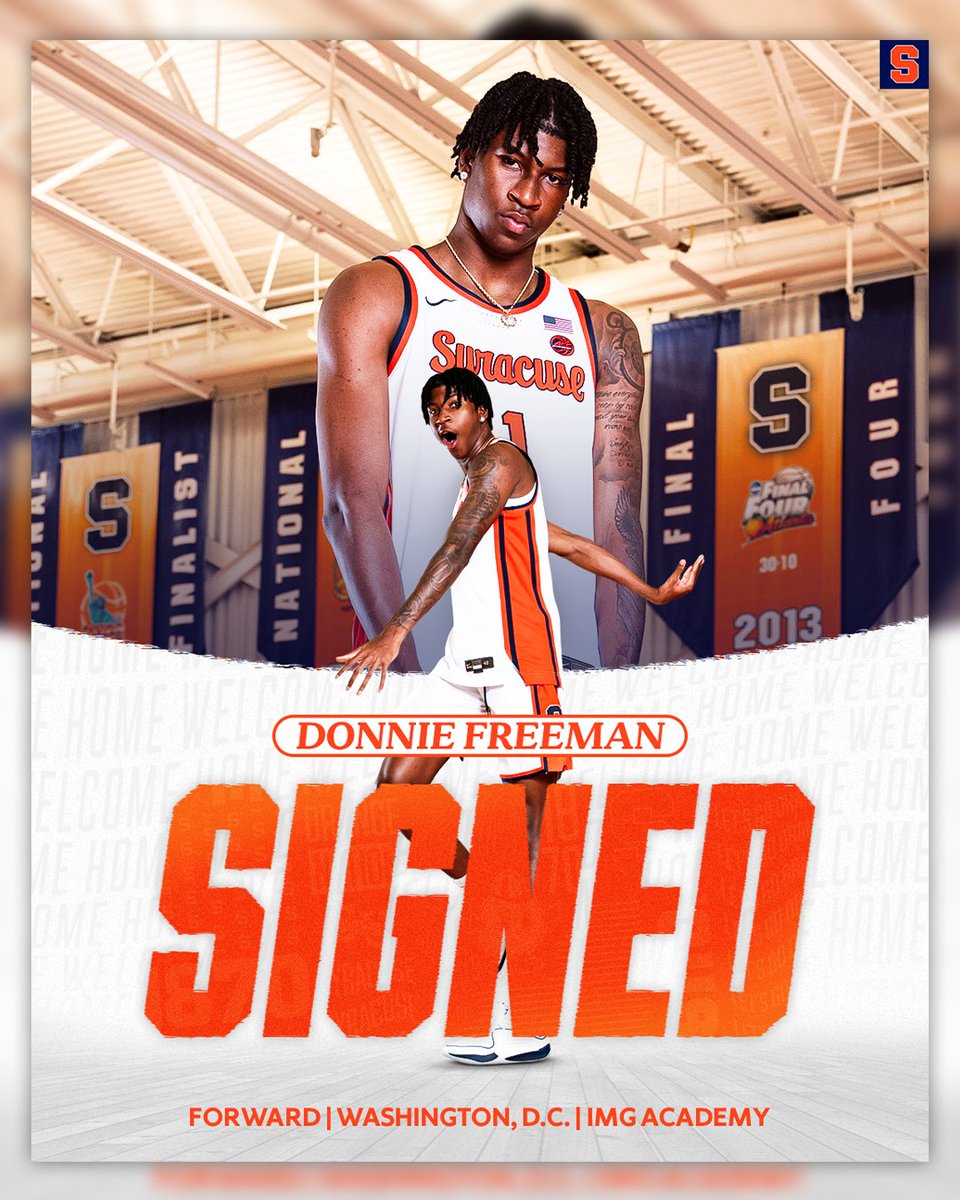 𝓞𝓻𝓪𝓷𝓰𝓮 🍊✍️ Welcome to the #CuseFamily, Donnie Freeman! 📰 bit.ly/49pLd9R