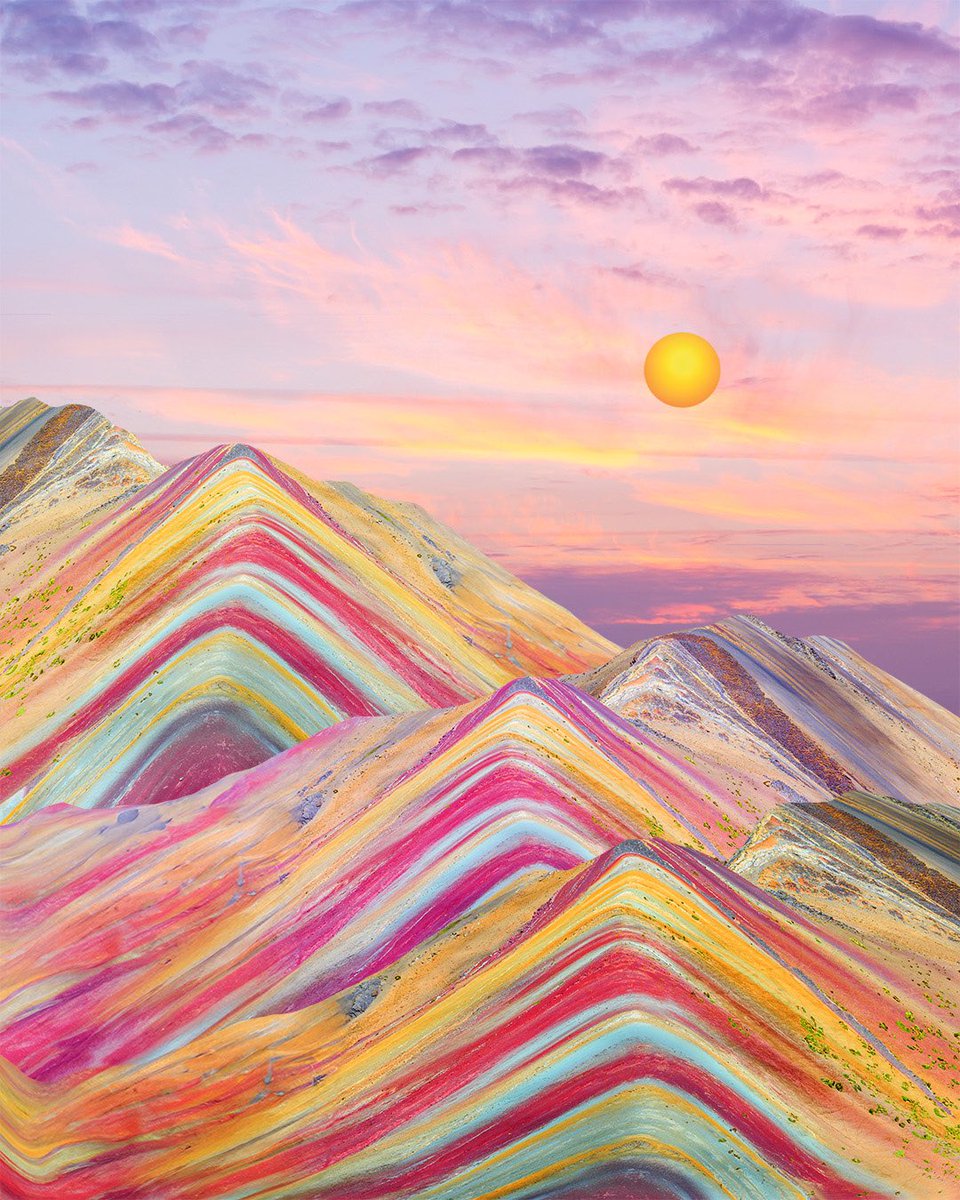 Rainbow Mountains 886 #collage #collageart #artistsontwitter