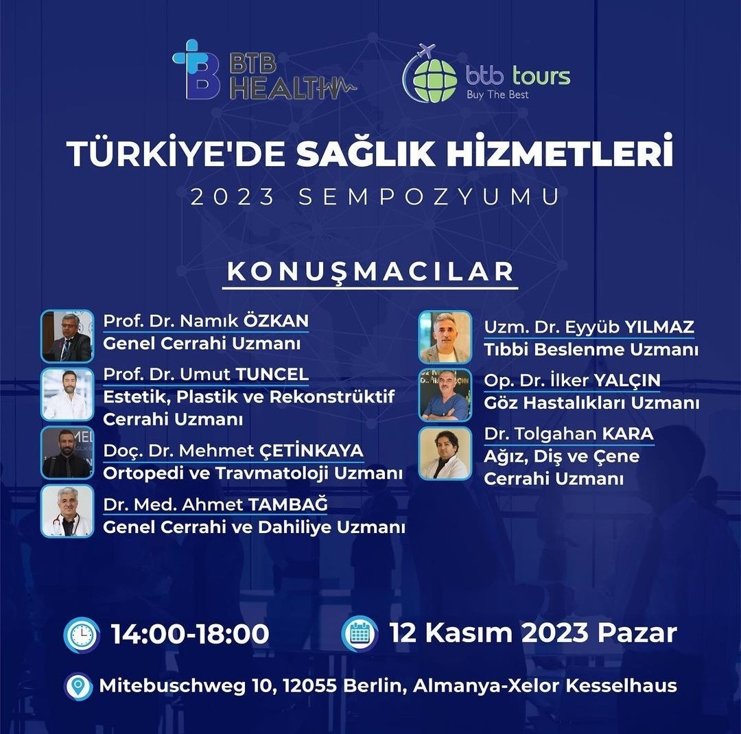 12 Kasım 2023'te Berlin/Almanya"da Tokat Gaziosmanpaşa Üniversitesi Tıp Fakültesi'nde "Sağlık Turizmi" kapsamında yaptığımız işlemler, özellikle Bariatrik ve Metabolik Cerrahi hakkında bilgi vereceğiz. btbhealthgroup omergundogduuu ercan.karakaya1 #obezite #obesity