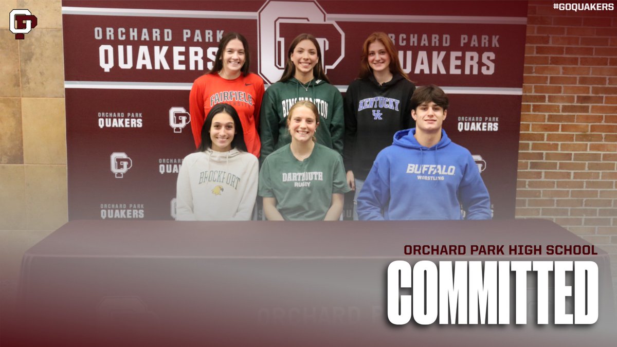 Today we recognized 6 Seniors who have committed to continue their athletic career at the collegiate level.  Congratulations to all! <a href="/OPSchools/">Orchard Park CSD</a>