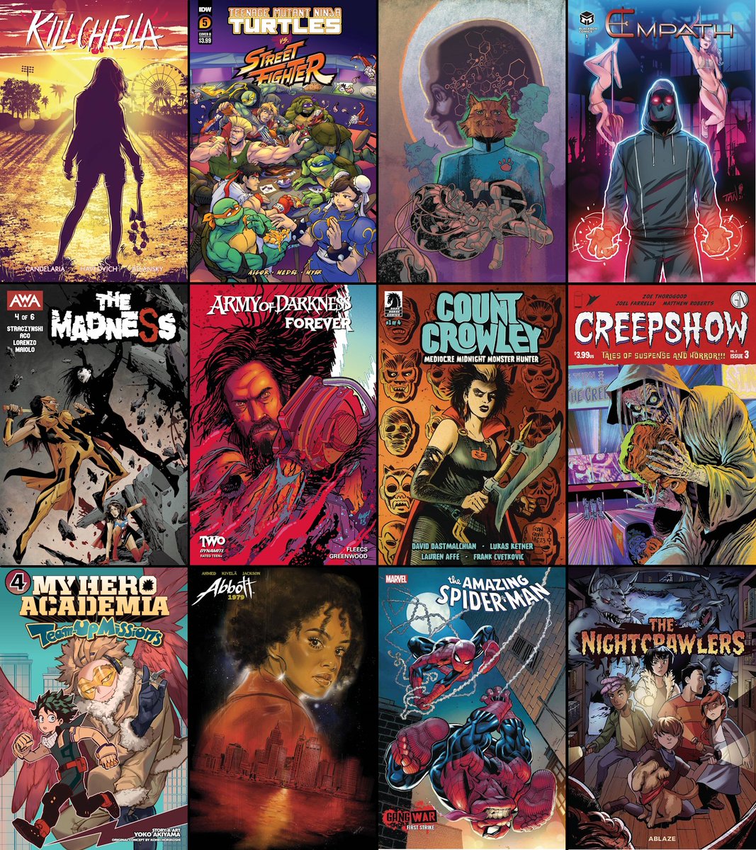 evaction's tweet photo. Get a double shot of stories on this New Comic Book Day! #NCBD #NewComicBookDay #NewComicsDay #Comics #ScoutComics #IDWPublishing #AhoyComics #BlackBoxComics #AWAStudios #DynamiteComics #DarkHorseComics #ImageComics #VizMedia #BoomStudios #Marvel #Ablaze #NewReleases #Comicbooks https://t.co/SQAG5JCAKi