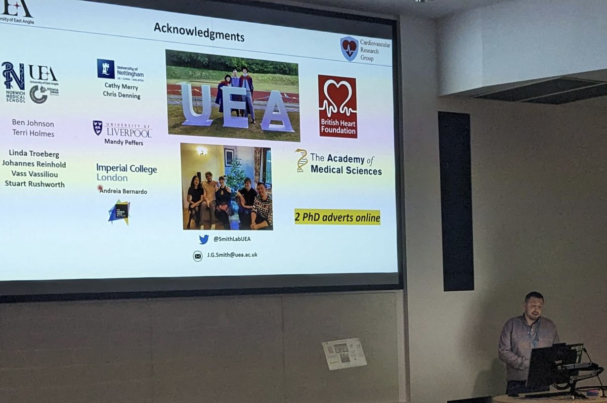Fantastic day at the UEA Cardiovascular &amp; Metabolic Research Network. We currently have two PhD positions being advertised for any interested students. 

findaphd.com/phds/project/p…

biodtp.norwichresearchpark.ac.uk/projects/the-r…

#UEACardioMeta <a href="/UeaMed/">MED UEA</a>