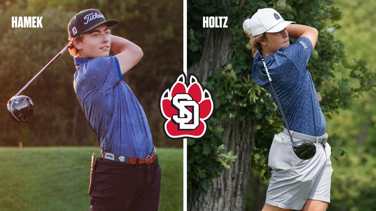 SDCoyotesMGolf's tweet photo. Pleased to announce the additions of Lance Hamak and Jack Holtz to our program. Read more about them here:

🔗https://t.co/G3y719laIz

#WeAreSouthDakota x #GoYotes🐾 https://t.co/8g7TtiUiHO