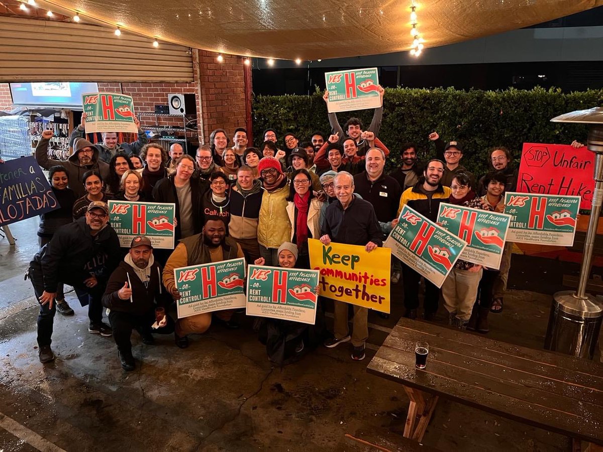 1 - One year ago today, dozens of tenants and allies from around Pasadena and the region made one last effort to inform our neighbors that there was an election that day and that rent control and eviction protections were on the ballot as Measure H.

At the end of the night…