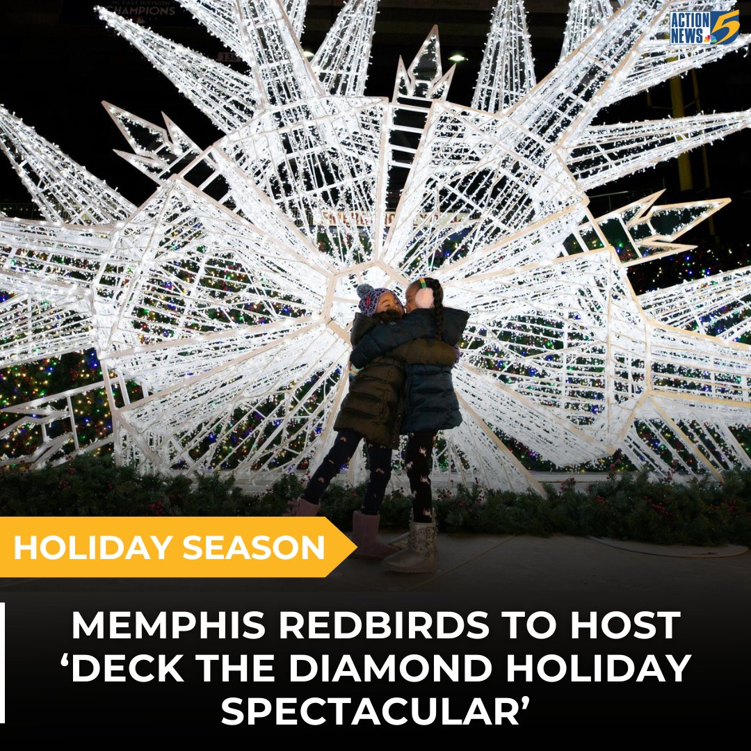 WMCActionNews5's tweet photo. Memphis Redbirds will host “Deck The Diamond Holiday Spectacular” for the holiday season. 🎄https://t.co/KzbMc5F90K https://t.co/7oNnzlt8Zs