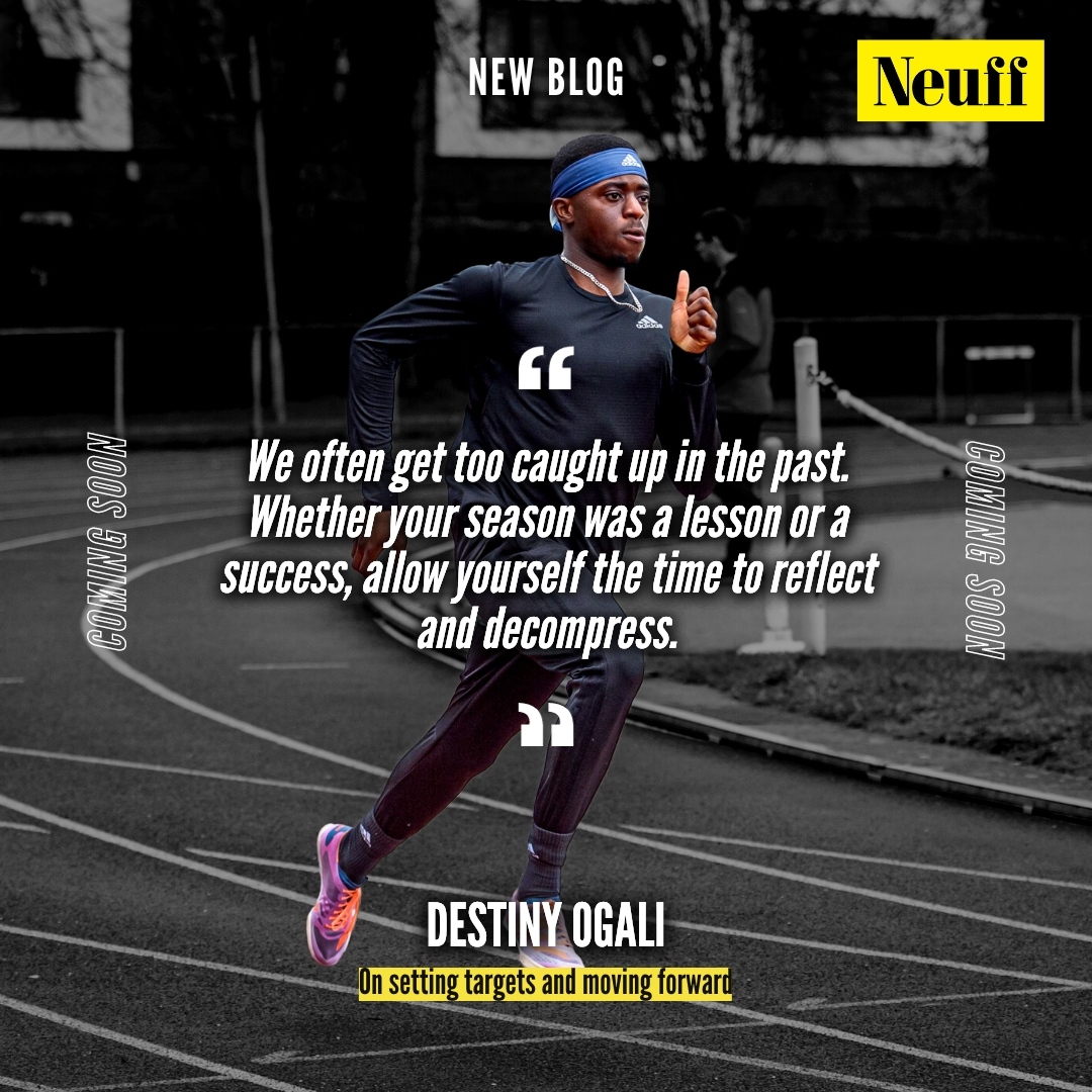 A new blog from Destiny Ogali (<a href="/visionspod/">TheVisionsNetwork</a>) is on its way! 🙌

Keep an eye on our platforms this weekend, as that's when we'll be releasing his full blog on setting targets and moving forward for track athletes... 👀

#TrackAthlete #AthleteBlog #DestinyOgali #Neuff