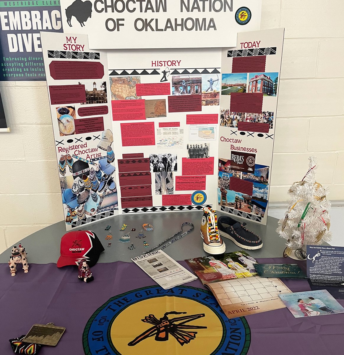 To celebrate Native American Heritage Month, Westridge welcomed Lafayette gifted teacher Shannon Batt to speak with students about being Choctaw Native American, bringing books and artifacts to augment the social studies Native American history curriculum. #WeAreRockwood