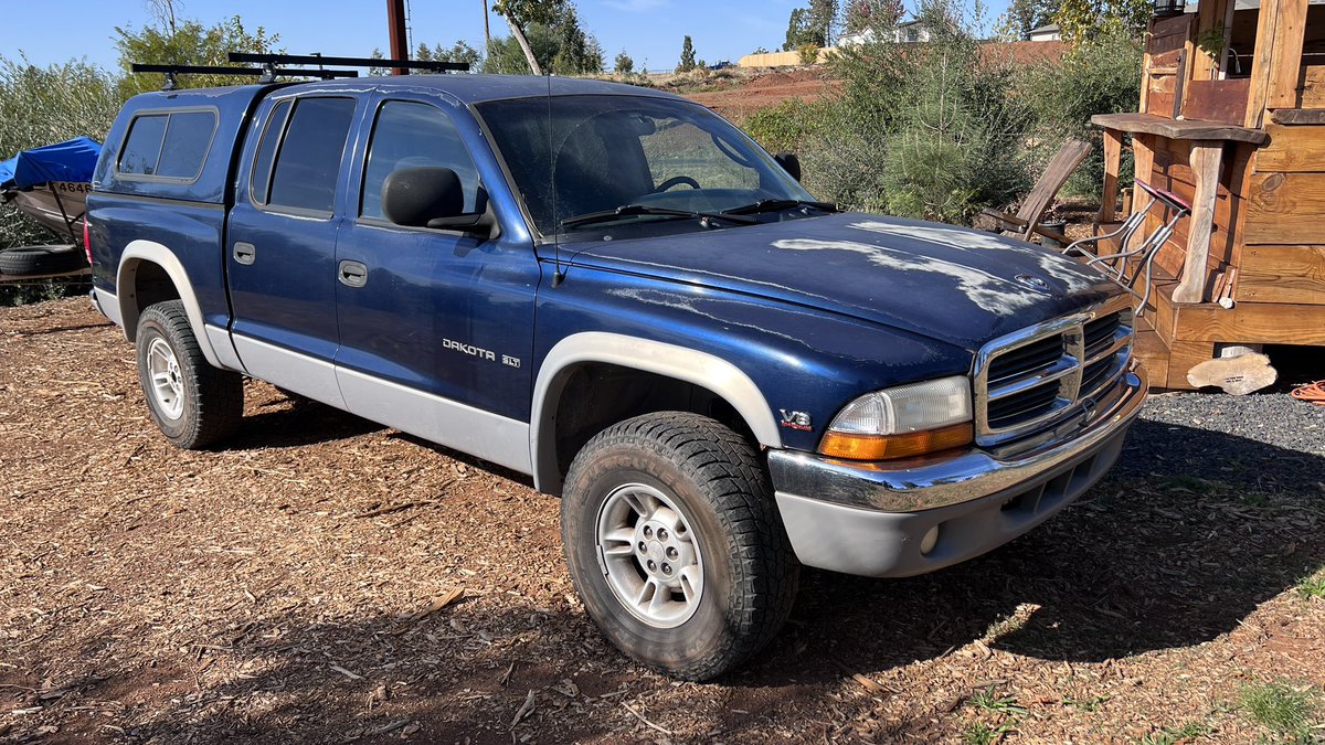 Love this old truck. It saved my life, five years ago today. Never getting rid of it. #CampFire #DodgeDakota