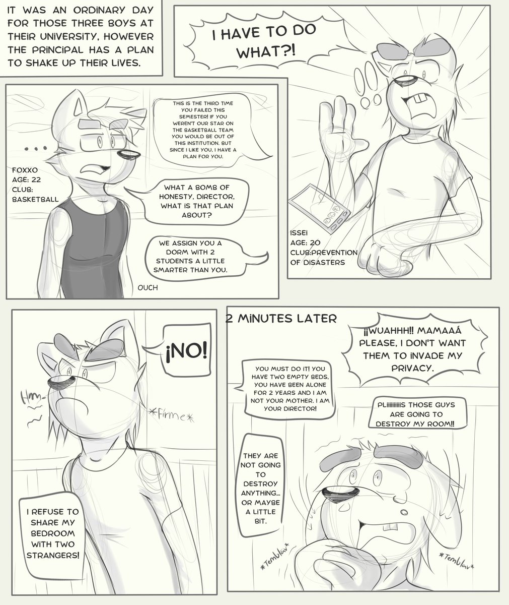 jefryx15's tweet photo. The first 4 pages of 'Furmates' are here! 

Join Issei, Foxxo, and Jefryx in this hilarious college adventure! What does fate have in store for them? Find out in my new comic :D #Furmates! 🐾i hope u like it

#Comic #FurryFandom #furrycomic #furry https://t.co/jMH7UcbTQD