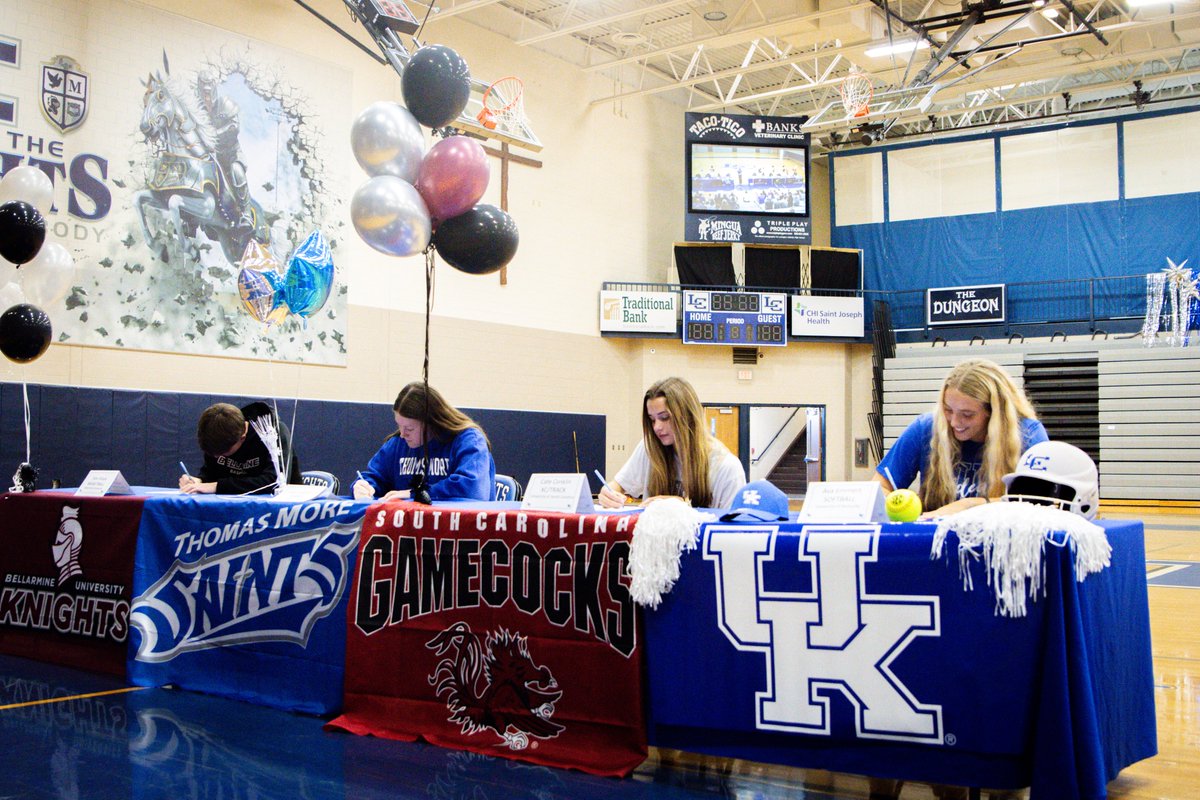 Today, we celebrated National Signing Day in front of family and friend in Bueter Gym. We honored ten exceptional Knights who signed with college programs. We are deeply proud of their accomplishments and the dedication they have shown to get to this moment.