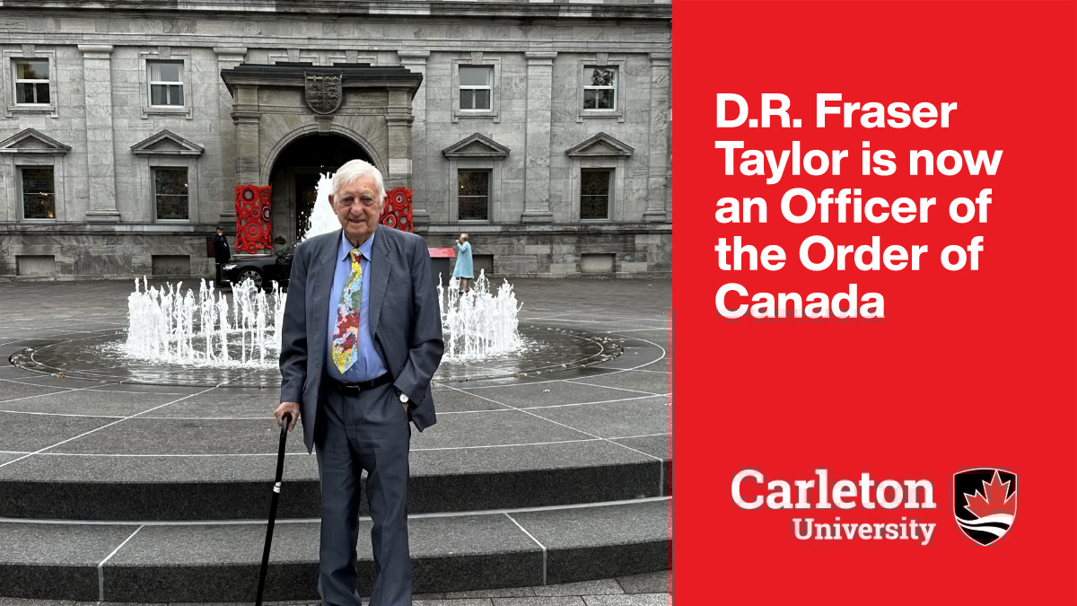 Carleton University Research (@cu_research) on Twitter photo We're #CUProud to share that <a href="/Carleton_U/">Carleton University</a> Chancellor’s Distinguished Research Professor D.R. Fraser Taylor is now an Officer of the Order of Canada 🍁 As a trailblazer in cybercartography & digital atlases, Dr. Taylor is a leading figure in cartography: buff.ly/49ms3Sd 🗺️ We're #CUProud to share that <a href="/Carleton_U/">Carleton University</a> Chancellor’s Distinguished Research Professor D.R. Fraser Taylor is now an Officer of the Order of Canada 🍁 As a trailblazer in cybercartography & digital atlases, Dr. Taylor is a leading figure in cartography: buff.ly/49ms3Sd 🗺️