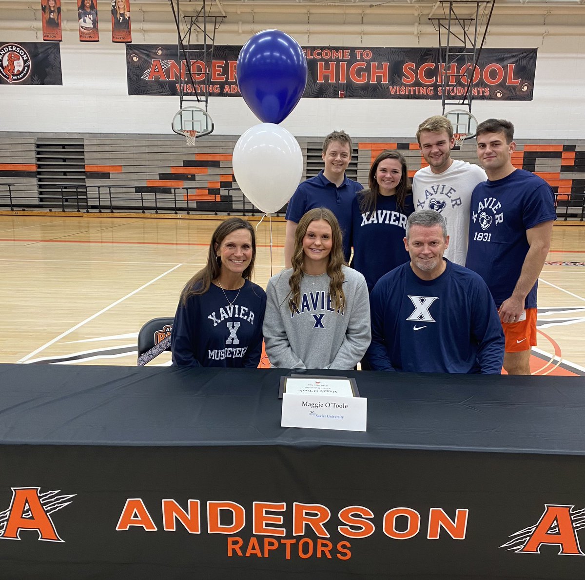 AHSRaptorsAD's tweet photo. She’s gonna be a MUSKETEER!!!
HUGE SHOUTOUT of CONGRATS to @AndersonRaptors Student-Athlete 
@MaggieOToole13 &amp; her FAMILY on her commitment to take her ACADEMIC &amp; ATHLETIC talents to @XavierU to SWIM!!!
@XavierSWIM 
@mlaughman @MikeDyer @ENQSports  #AHSisFAMILY 
#AHSisPROUD https://t.co/1jhZLoiPFt